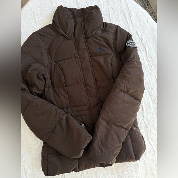 Abercrombie Kids Brown Puffer Jacket XL - Picture 1 of 4